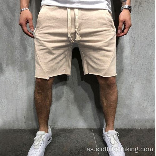 Pantalones cortos deportivos deportivos para hombres con bolsillos